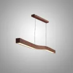 Подвесной светильник LANHU WOOD L90 с деревянным плафоном