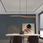 Подвесной светильник LANHU WOOD L150 Tmall Elf с деревянным плафоном