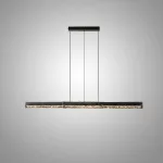 Подвесной светильник LANHU MONOLINE Black L120 Tmall Elf с фактурным стеклянным плафоном