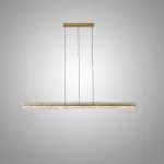 Подвесной светильник LANHU MONOLINE Gold L120 с фактурным стеклянным плафоном