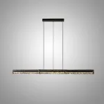 Подвесной светильник LANHU MONOLINE Black L160 Tmall Elf с фактурным стеклянным плафоном