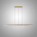 Подвесной светильник LANHU MONOLINE Gold L160 с фактурным стеклянным плафоном