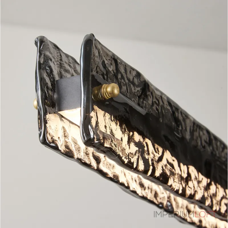 Подвесной светильник LANHU MONOLINE Black L160 Tmall Elf с фактурным стеклянным плафоном
