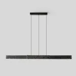 Подвесной светильник LANHU MONOLINE Black L160 Tmall Elf с фактурным стеклянным плафоном
