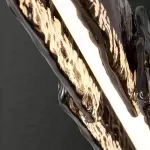Подвесной светильник LANHU MONOLINE Black L160 Tmall Elf с фактурным стеклянным плафоном