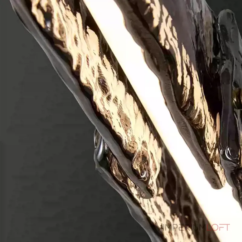 Подвесной светильник LANHU MONOLINE Black L160 Tmall Elf с фактурным стеклянным плафоном