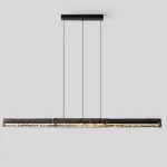 Подвесной светильник LANHU MONOLINE Black L160 Tmall Elf с фактурным стеклянным плафоном