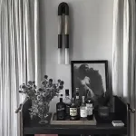 Настенный светильник BRUSH LUMEN Black с конским волосом
