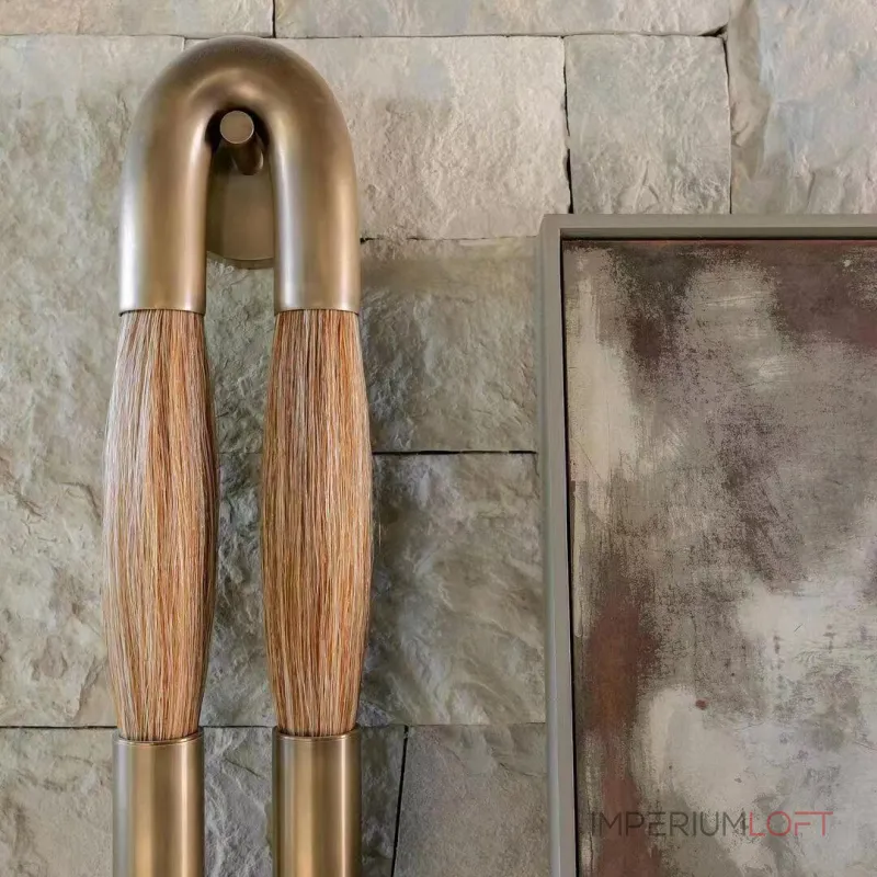 Настенный светильник BRUSH LUMEN Gold с конским волосом