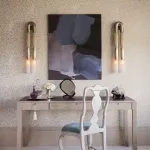 Настенный светильник BRUSH LUMEN Nickel с конским волосом