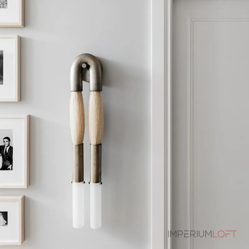 Настенный светильник BRUSH LUMEN Nickel с конским волосом