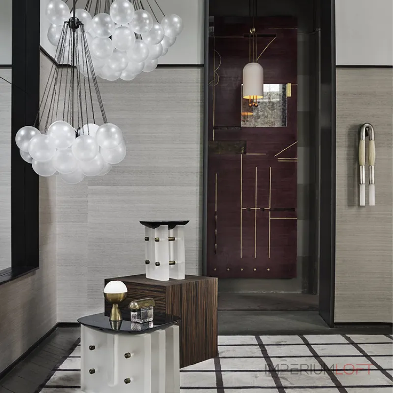 Настенный светильник BRUSH LUMEN Nickel с конским волосом