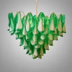 Люстра Veiled Light Green D100 со стеклянными лепестками
