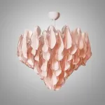 Люстра Veiled Light Pink D100 со стеклянными лепестками