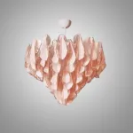 Люстра Veiled Light Pink D55 со стеклянными лепестками