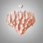 Люстра Veiled Light Pink D78 со стеклянными лепестками