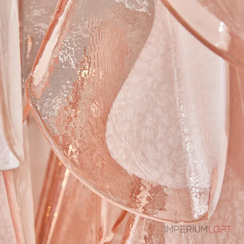 Люстра Veiled Light Pink D55 со стеклянными лепестками