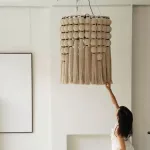 Люстра Macrame Halo с плафоном из ниток