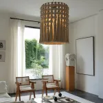 Люстра Macrame Halo с плафоном из ниток