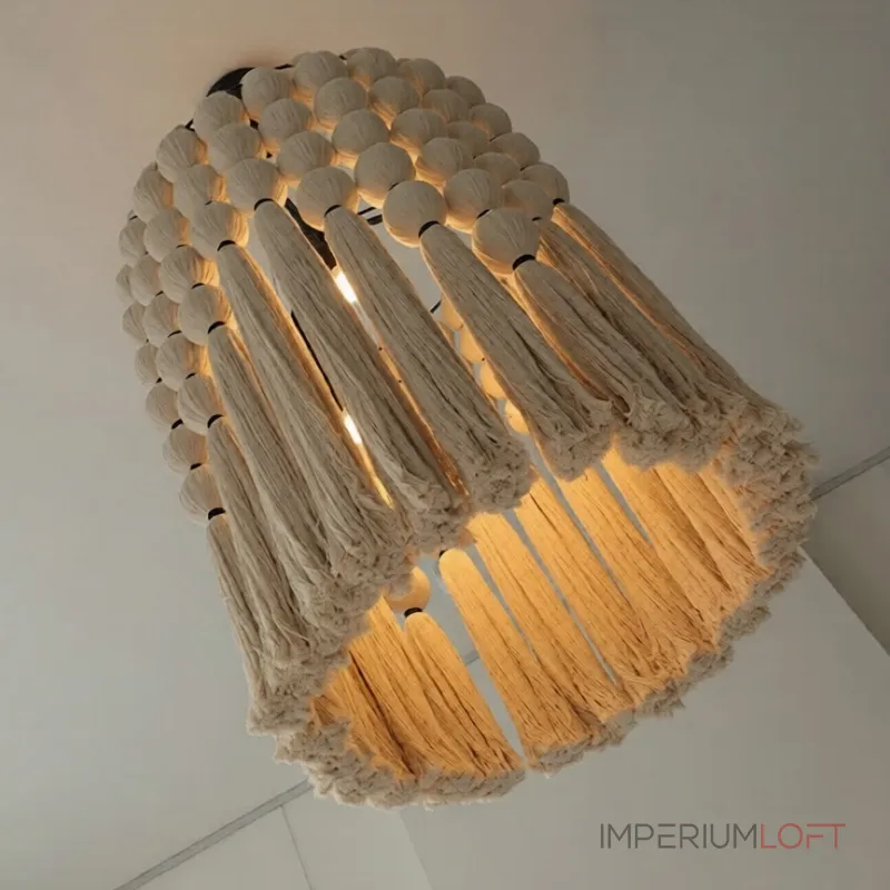 Люстра Macrame Halo с плафоном из ниток Люстра Macrame Halo с плафоном из ниток