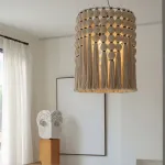 Люстра Macrame Halo с плафоном из ниток