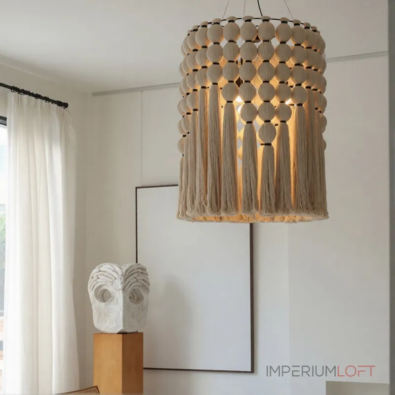 Люстра Macrame Halo с плафоном из ниток Люстра Macrame Halo с плафоном из ниток