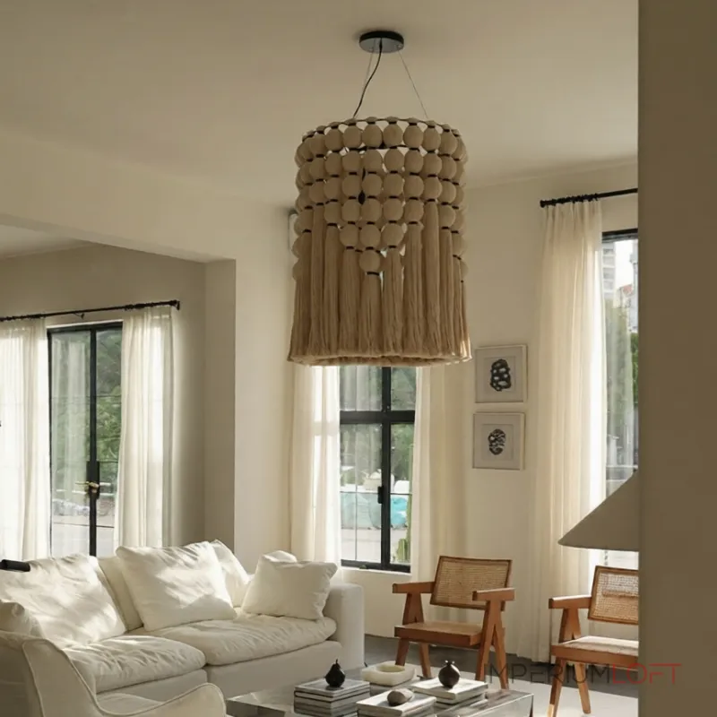 Люстра Macrame Halo с плафоном из ниток Люстра Macrame Halo с плафоном из ниток
