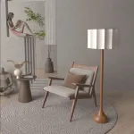 Торшер Wooden Serenity с деревянным основанием