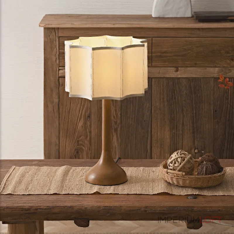 Настольная лампа Wooden Serenity с деревянным основанием