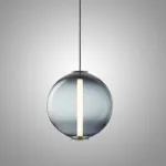 Подвесной светильник Buoy Sphere A Grey со стеклянным плафоном в форме шара