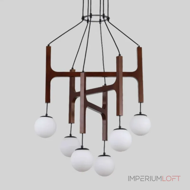 Люстра Sphere Hanger Brown P6 с необычным подвесами