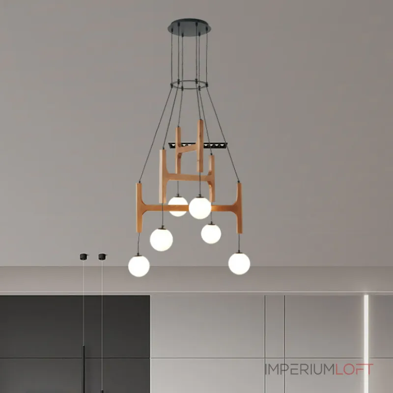 Люстра Sphere Hanger Brown P6 с необычным подвесами