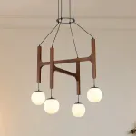 Люстра Sphere Hanger Brown P4 с необычным подвесами