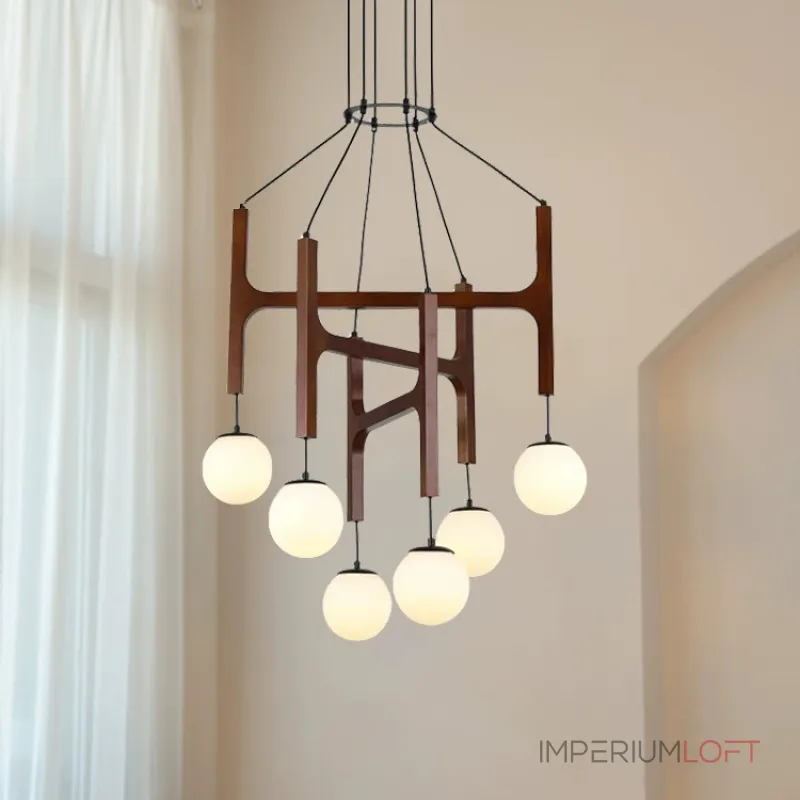 Люстра Sphere Hanger Brown P6 с необычным подвесами