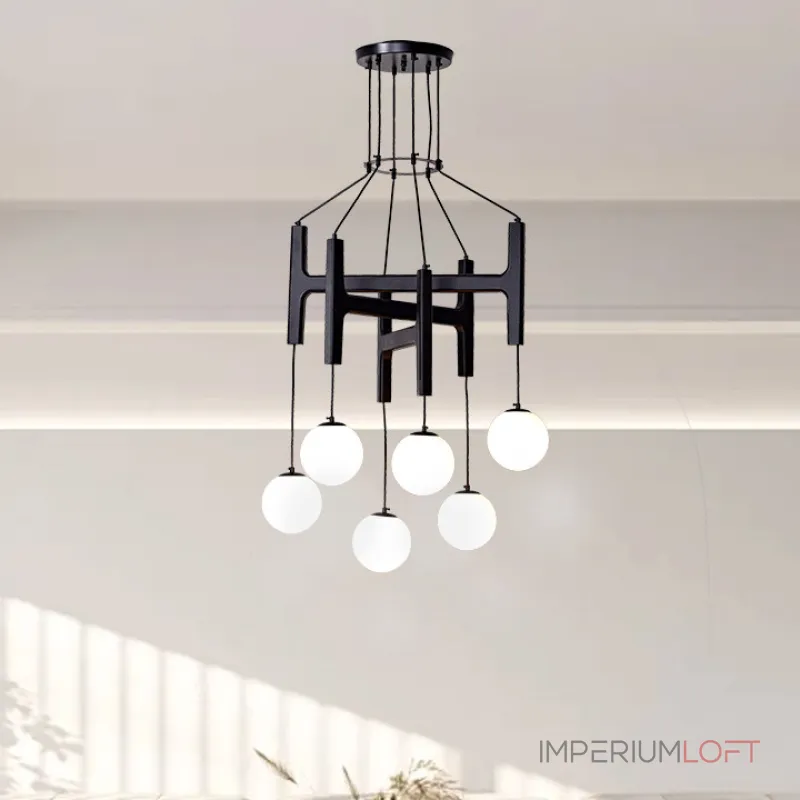 Люстра Sphere Hanger Black P6 с необычным подвесами