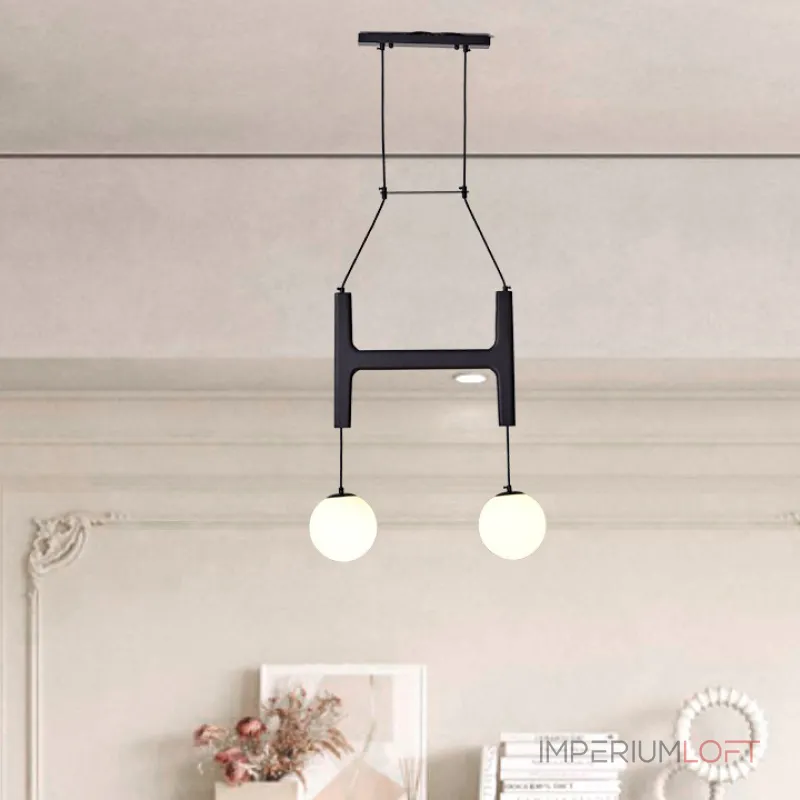Люстра Sphere Hanger Black P2 с необычным подвесами