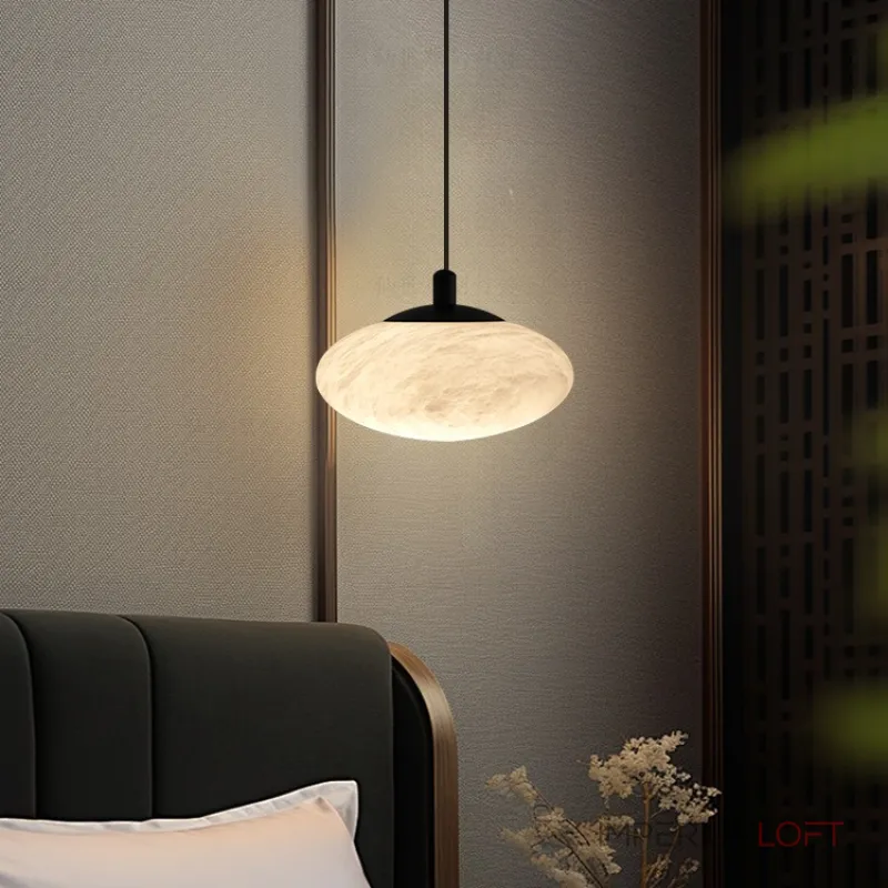 Подвесной светильник Lumina Marble D11 3000K с мраморным плафоном