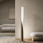 Торшер Evoke Twist Grey изящной формы