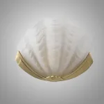 Настенный светильник Glass Shell White в форме ракушки