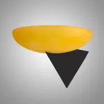Настенный светильник TriLight Yellow 3000K со стеклянными плафонами
