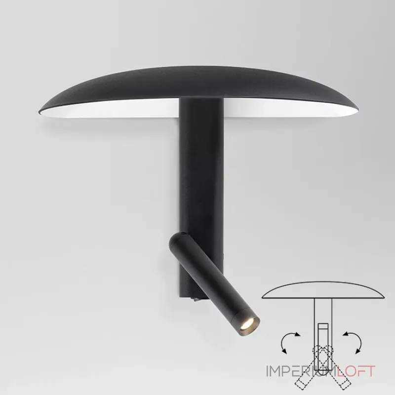 Настенный светильник Dome Beam Black с двойным плафоном
