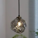 Подвесной светильник Ice Light D15 Black с природной фактурой от VINSA