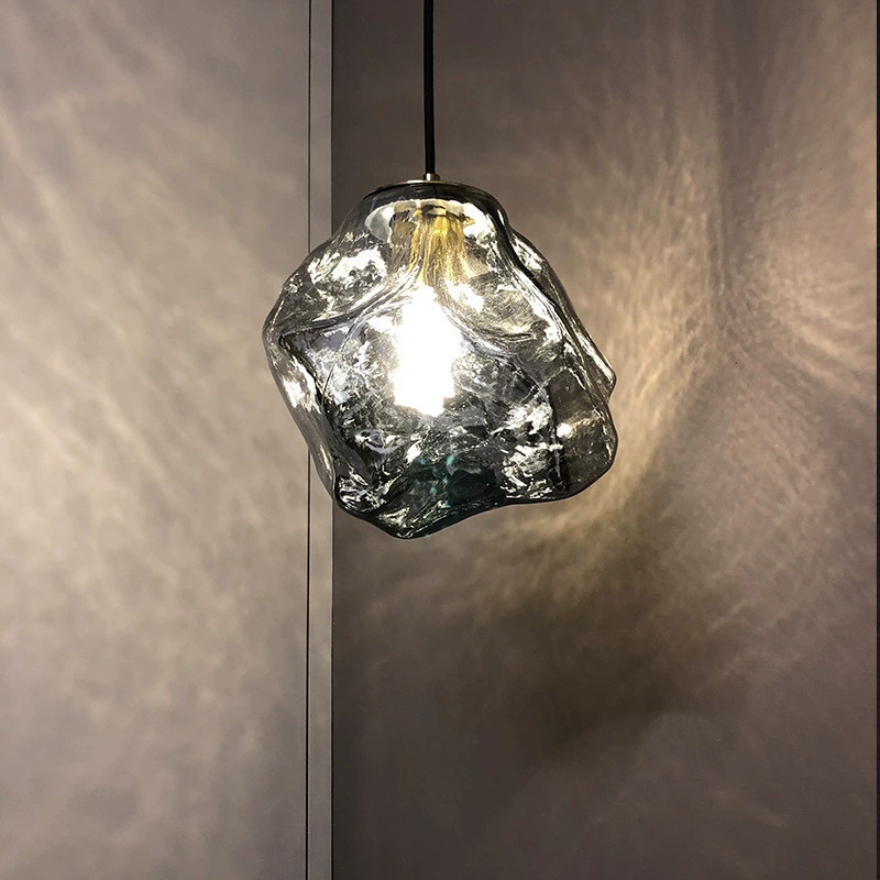 Подвесной светильник Ice Light D15 Black с природной фактурой от VINSA