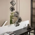 Подвесной светильник Ice Light D15 Silver с природной фактурой от VINSA