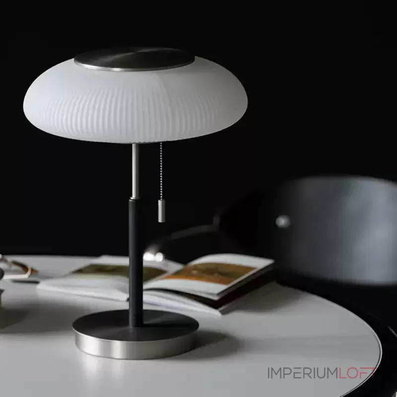 Настольная лампа Vintage Beam White с деревянной ножкой от Vinsa
