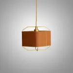 Подвесной светильник Ziilamp Skin Brown с кожаным плафоном от Vinsa