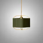 Подвесной светильник Ziilamp Skin Green с кожаным плафоном от Vinsa