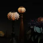 Декоративная настольная лампа Sea Urchin A с плафоном из ракушки от Vinsa