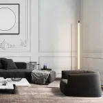 Торшер Minimalist Beam с мраморным основанием от VINSA