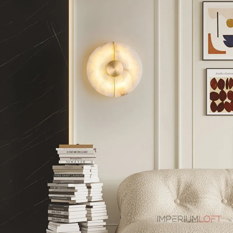 Настенный светильник Marble Dot с мраморным плафоном от VINSA Настенный светильник Marble Dot с мраморным плафоном от VINSA